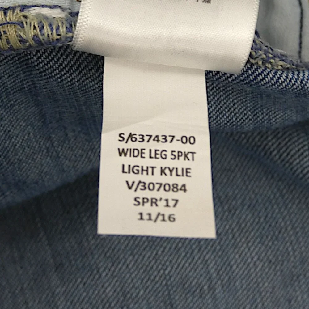 NWT GAP 1969 Wide Leg 5 Pocket Light Kylie High Rise Denim Blue Jeans Size 12 - Picture 7 of 8